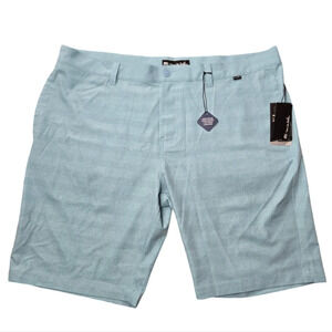 NWT Travis Mathew Men Sz 42 Blue Lake Powell 4-Way Stretch Quick Dry Golf Shorts